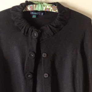 Cozy Black Mid-Thigh Length Cardigan ✨